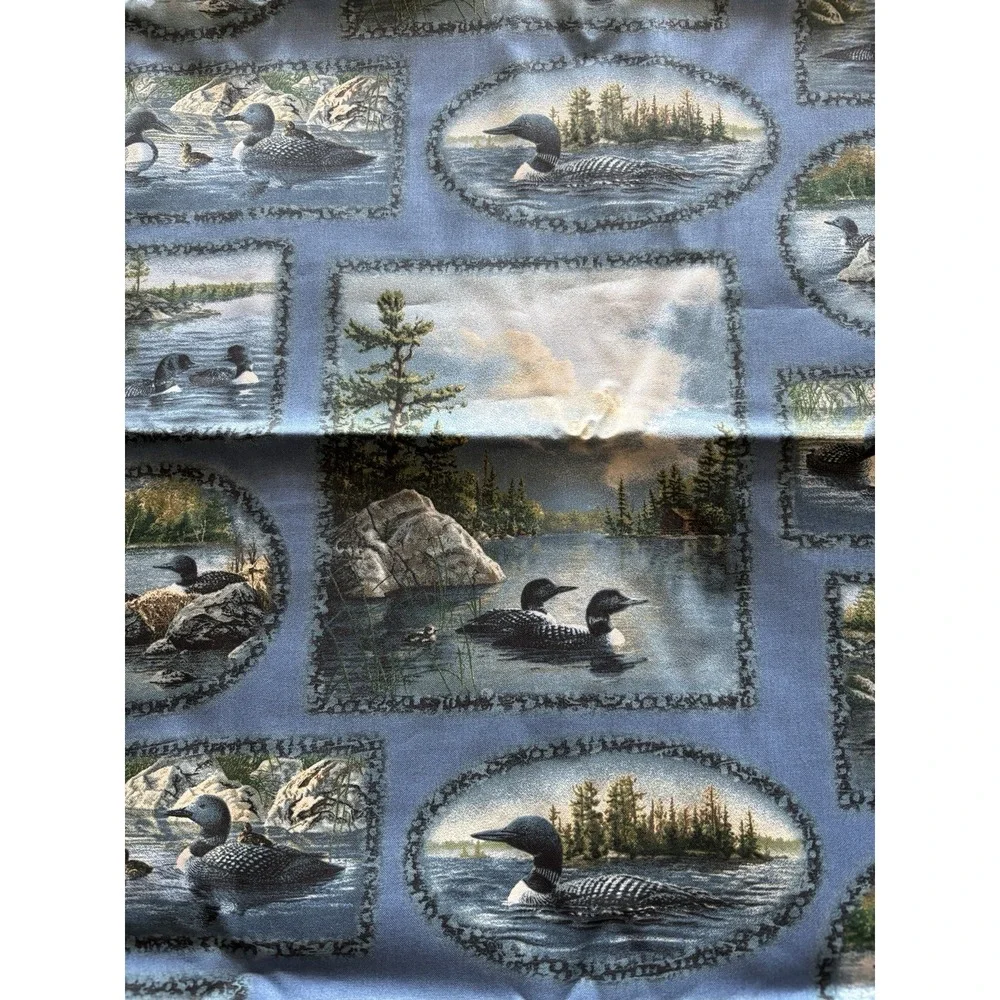 Cranston Hautman Fabric Blue Loon Duck 3 1/2 Yd x 45